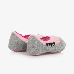 Falke Girls Pink Merino Wool Slippers Hot
