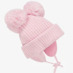 Sätila of Sweden Girls Pink Minnie Double Pom-Pom Hat New