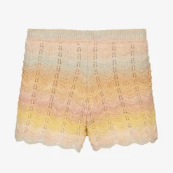 Zimmermann Girls Pink Ombré Cotton Knit Shorts Multi Best