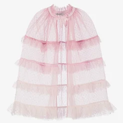 Self-Portrait Girls Pink Ombré Tulle Cape Outlet