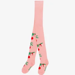 Wauw Capow Girls Pink Organic Cotton Festive Tights