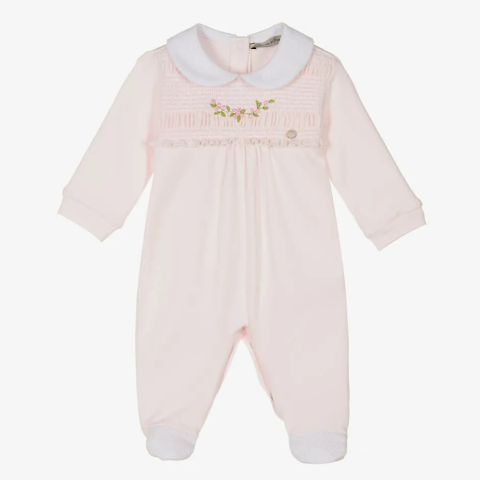Piccola Speranza Girls Pink Organic Cotton Babygrow Online