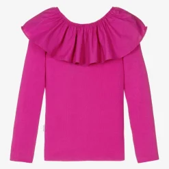 Molo Girls Pink Organic Cotton Ruffle Top BayaPink Online