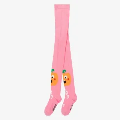 Wauw Capow Girls Pink Organic Cotton Pumpkin Tights Sale