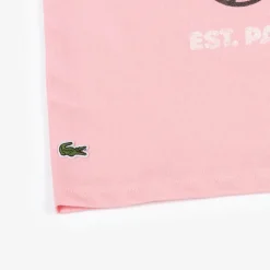 Lacoste Girls Pink Organic Cotton T-Shirt Best