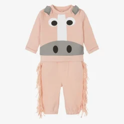 Stella McCartney Kids Girls Pink Organic Cotton Horse Tracksuit Best