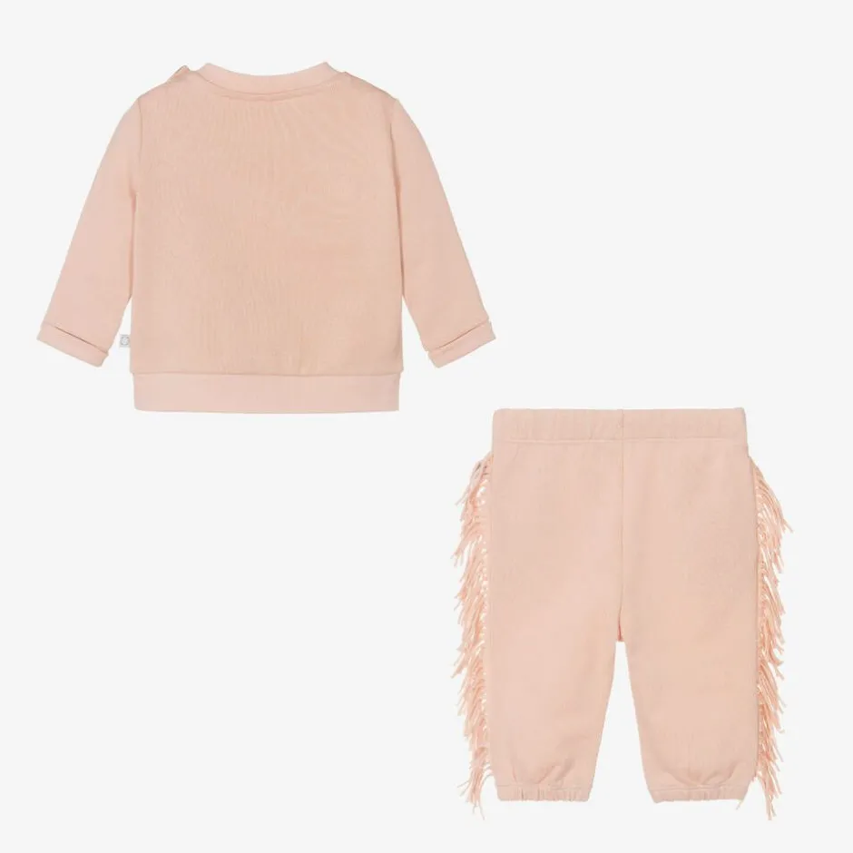 Stella McCartney Kids Girls Pink Organic Cotton Horse Tracksuit Best