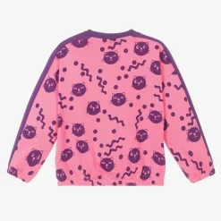 Mini Rodini Girls Pink Organic Cotton Cats Sweatshirt Sale
