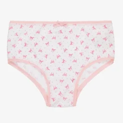 Childrensalon Essentials Girls Pink Organic Cotton Knickers (5 Pack)