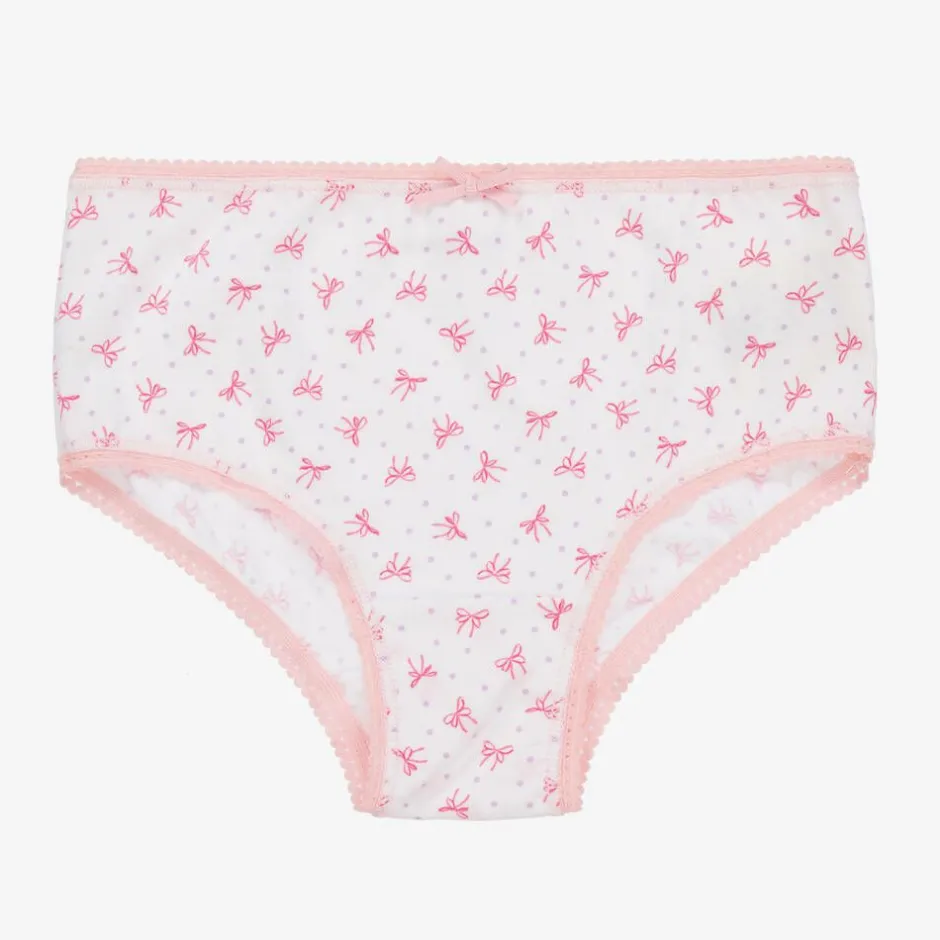 Childrensalon Essentials Girls Pink Organic Cotton Knickers (5 Pack)