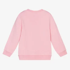 Lacoste Girls Pink Organic Cotton Sweatshirt Hot