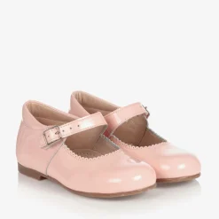 Childrens Classics Girls Pink Patent Bow Shoes Hot