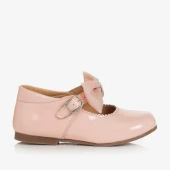 Childrens Classics Girls Pink Patent Bow Shoes Hot