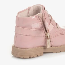 Mayoral Girls Pink Patent Faux Leather Boots New