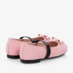 Dolce amp; Gabbana Girls Pink Patent Leather Ballerina Flats