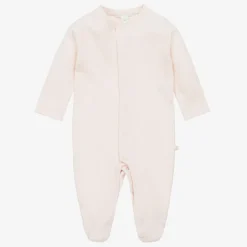 Marie-Chantal Girls Pink Pima Cotton Babysuit Set Outlet