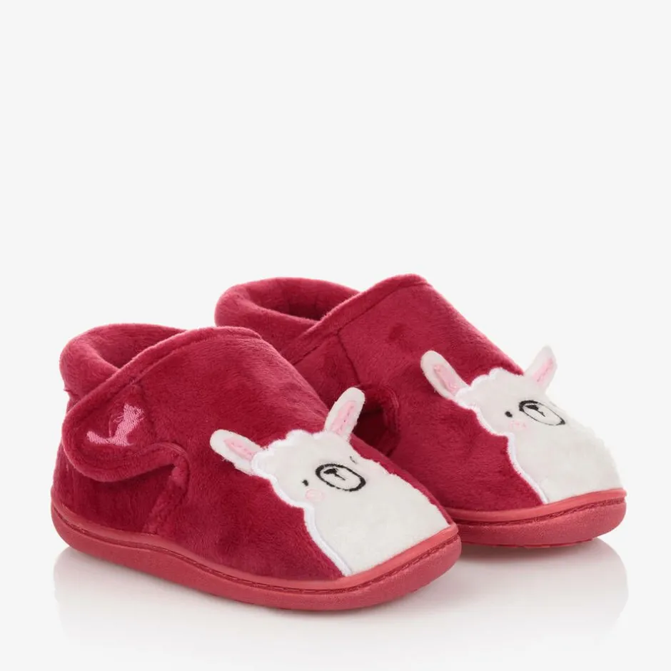 Chipmunks Girls Pink Plush Llama Slippers Best
