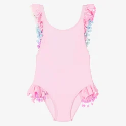 Selini Action Girls Pink Pom-Pom Swimsuit Discount