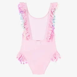 Selini Action Girls Pink Pom-Pom Swimsuit Discount