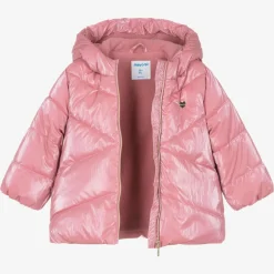 Mayoral Girls Pink Puffer Coat Hot