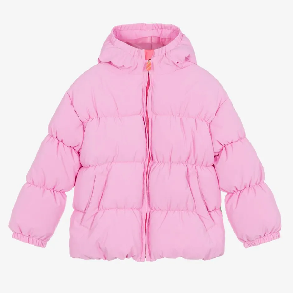 Billieblush Girls Pink Puffer Rainbow Jacket Discount