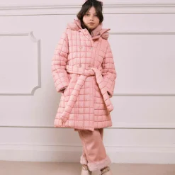 Patachou Girls Pink Quilted Coat Sale
