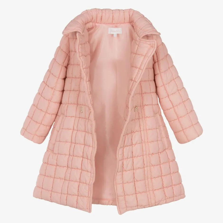 Patachou Girls Pink Quilted Coat Sale