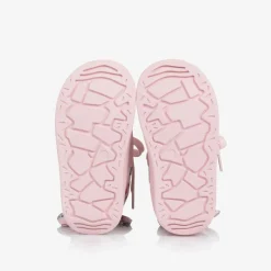 Monnalisa Girls Pink Quilted Flower Boots Hot