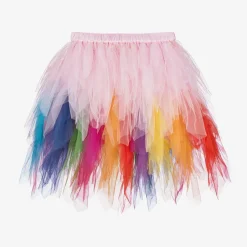 Tutu du Monde Girls Pink Rainbow Tulle Skirt