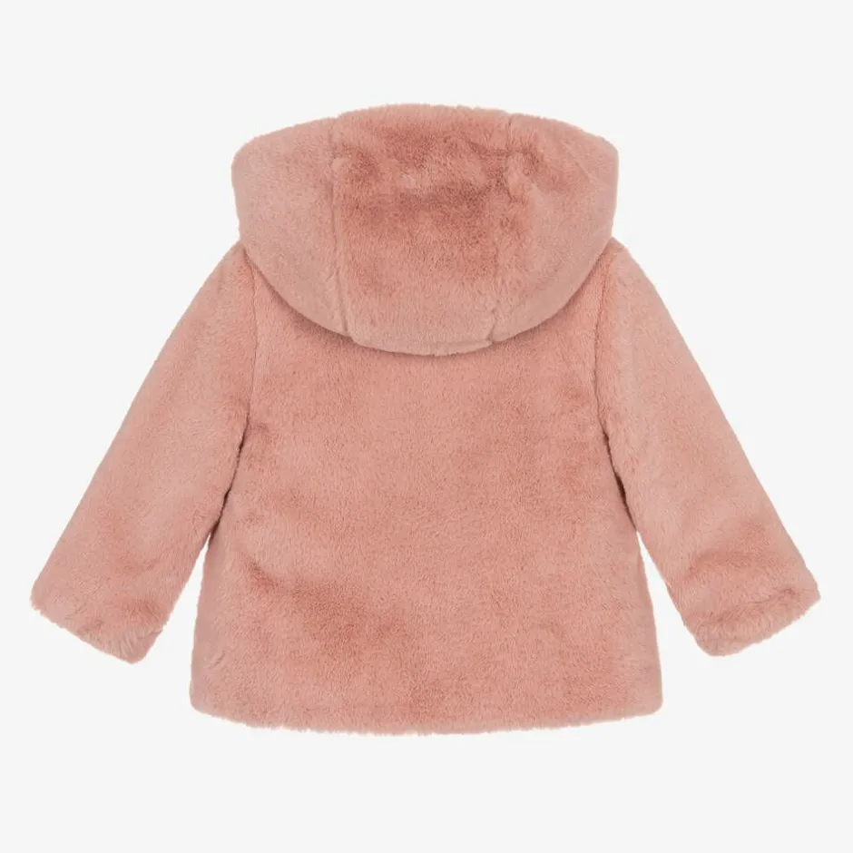 Mayoral Girls Pink Reversible Coat