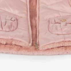 Mayoral Girls Pink Reversible Coat