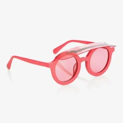 Mini Rodini Girls Pink Round Visor Sunglasses Discount