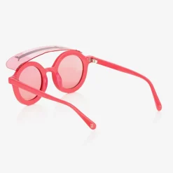 Mini Rodini Girls Pink Round Visor Sunglasses Discount