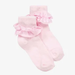 Country Kids Girls Pink Ruffle Cotton Socks Sale