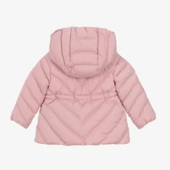 Moncler Enfant Girls Pink Sanaa Hooded Down Coat Outlet