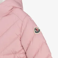 Moncler Enfant Girls Pink Sanaa Hooded Down Coat Outlet