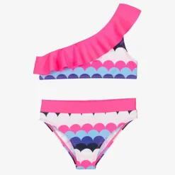 Billieblush Girls Pink Scallop Stripe Bikini Best