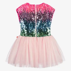 Billieblush Girls Pink Sequin & Tulle Dress Best