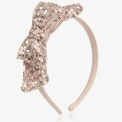 Patachou Girls Pink Sequin Bow Hairband Online