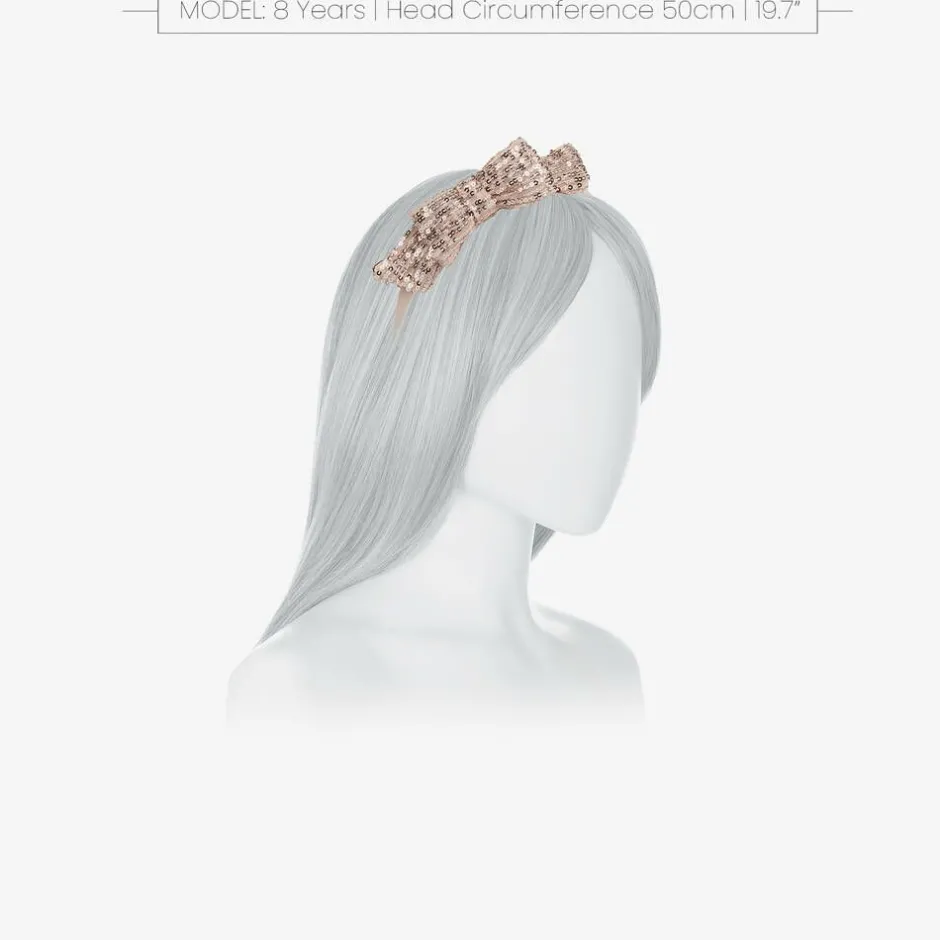 Patachou Girls Pink Sequin Bow Hairband Online