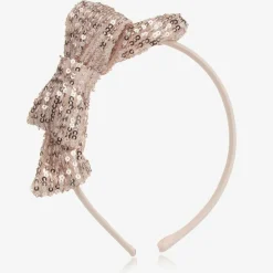 Patachou Girls Pink Sequin Bow Hairband Online
