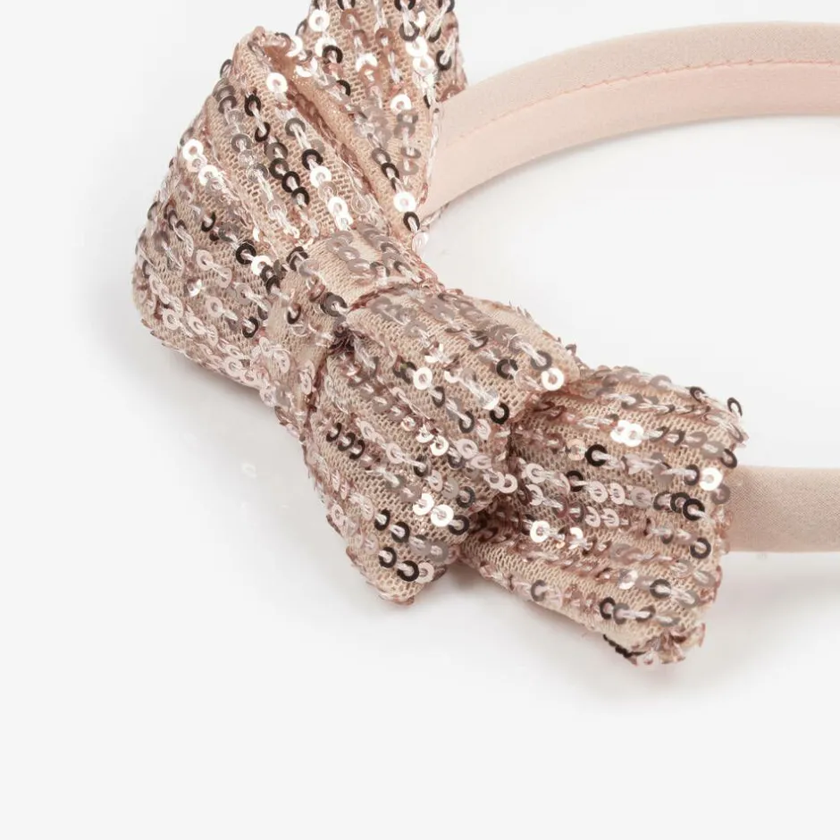 Patachou Girls Pink Sequin Bow Hairband Online