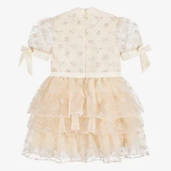 EIRENE Girls Pink Sequinned Satin & Tulle Dress Sale