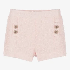 Le Chic Girls Pink Sequinned Shorts Best