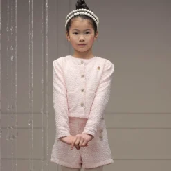 Le Chic Girls Pink Sequinned Shorts Best