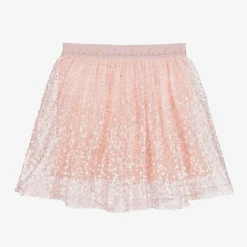 Le Chic Girls Pink Sequinned Tulle Skirt Outlet