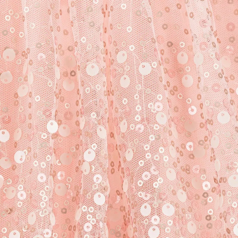 Le Chic Girls Pink Sequinned Tulle Skirt Outlet