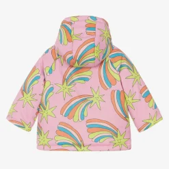 Stella McCartney Kids Girls Pink Shooting Star Hooded Coat Sale