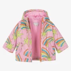 Stella McCartney Kids Girls Pink Shooting Star Hooded Coat Sale
