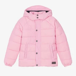 Mitty James Girls Pink Showerproof Puffer Coat Online